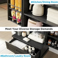 72 Inch Tall Farmhouse Kitchen Pantry Cabinet Stylish Storage Cupboard